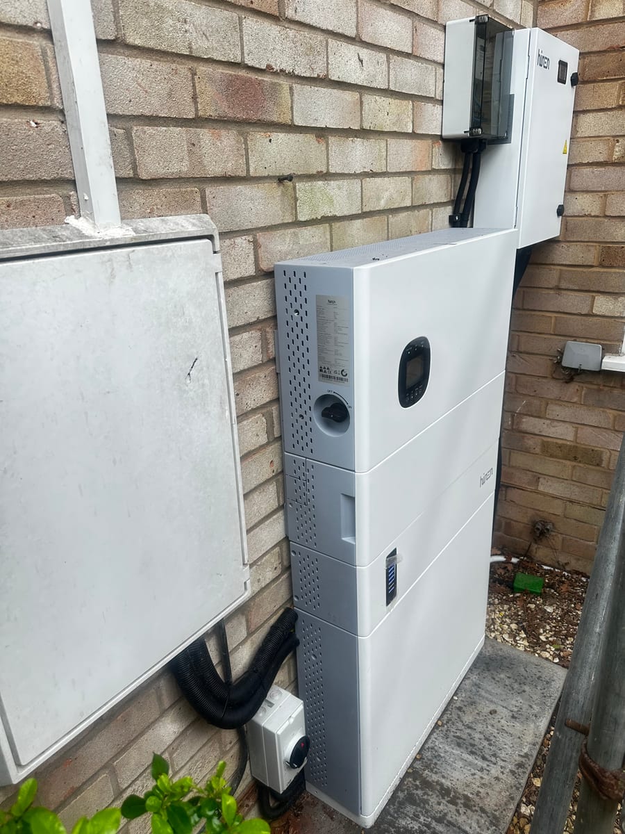 External battery storage installation