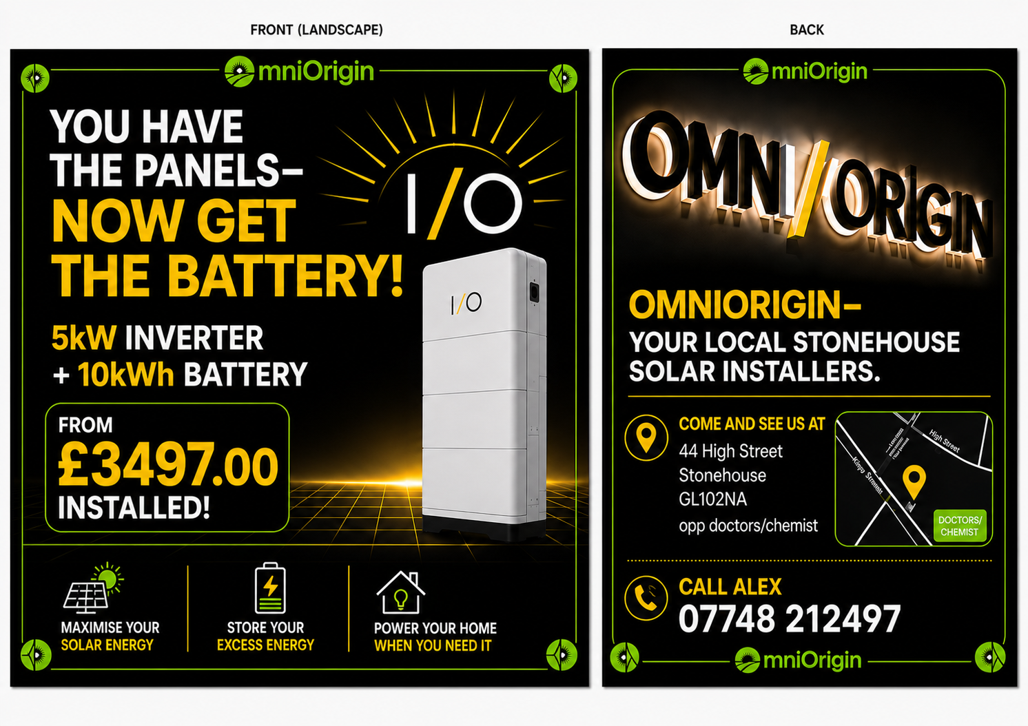 OmniOrigin solar battery offer artwork