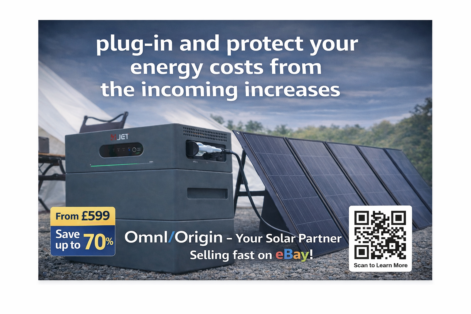 Portable solar power campaign artwork